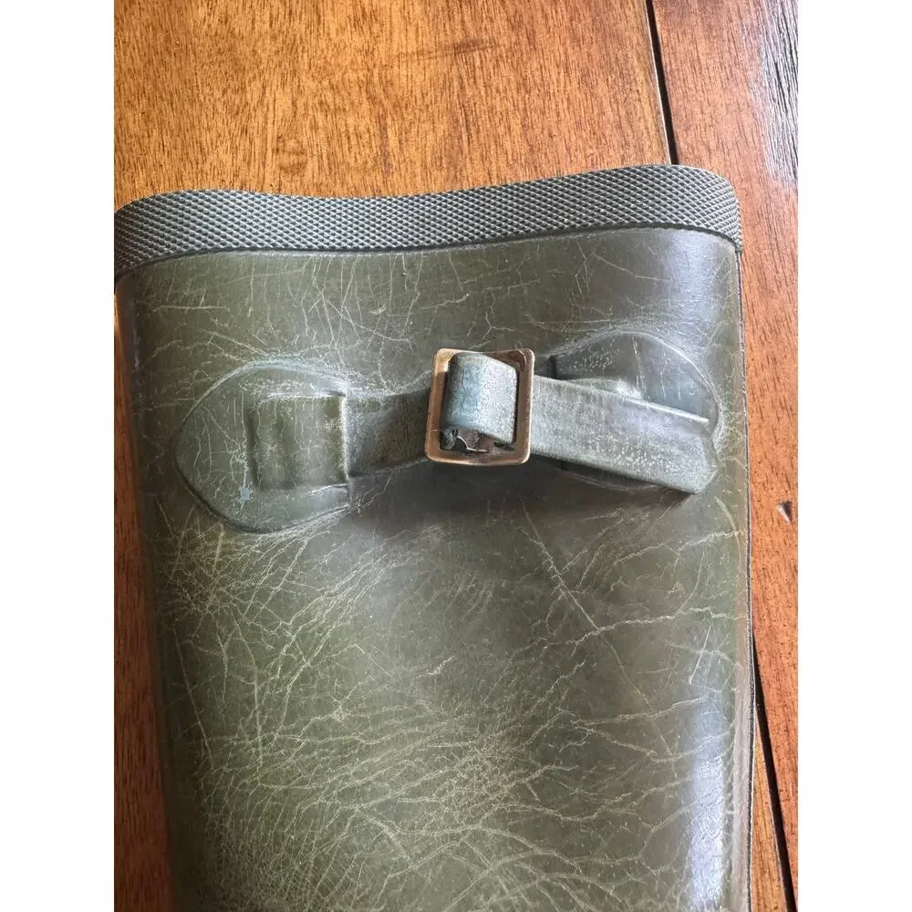 L.L. Bean Wellie Rain Boots Kids Size 3 Green Rubber